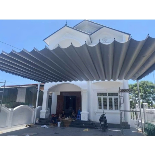 Mái bạt xếp nhà cấp 4