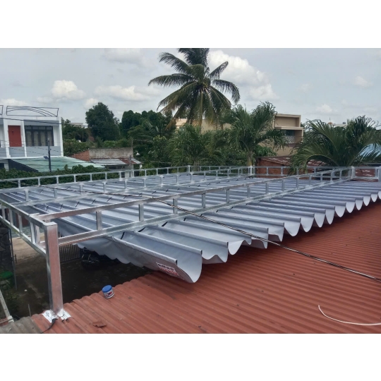 Mái bạt xếp nhà cấp 4